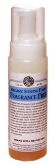 Fragrance Free Organic Shave Foam