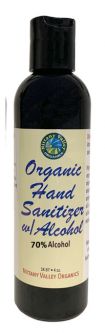 Organic Hand Sanitizer with 70% Alcohol, 4 oz.
